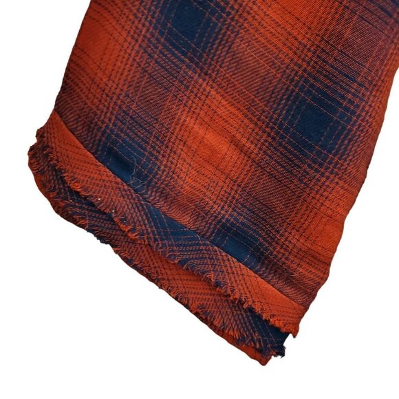 💥391 William Rast Atalia Plaid Raw Edge Boho Dress - Picture 8 of 10